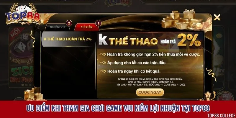 Lý do nên tham gia chơi và kiếm tiền tại cổng game uy tín Top88